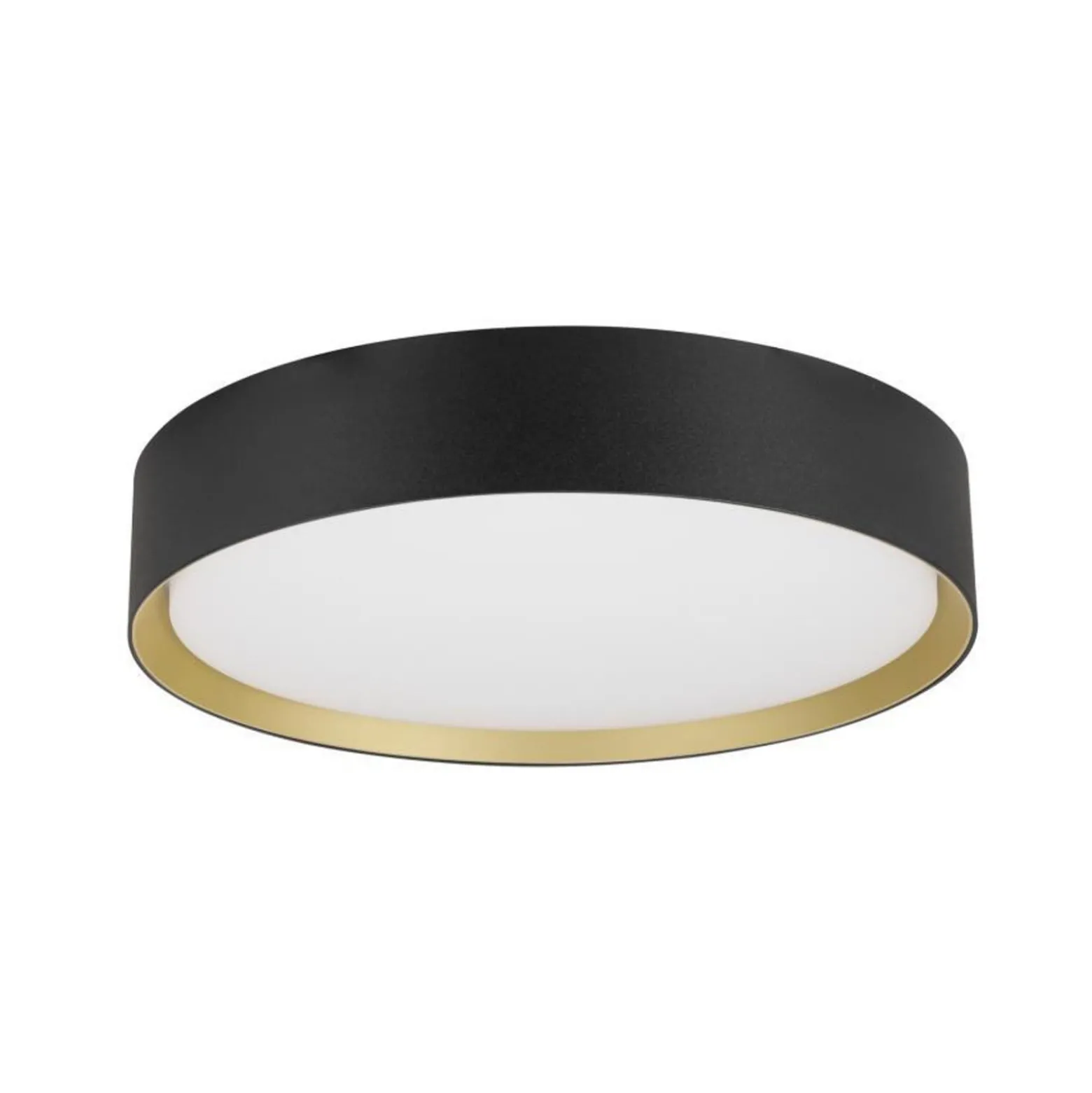 SLV LED-Deckenlampe Decona, Ø 30 cm, schwarz/goldfarben