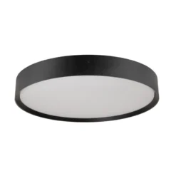 SLV LED-Deckenlampe Decona, Ø 42 cm, schwarz, Metall, CCT