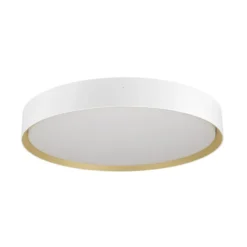 SLV LED-Deckenlampe Decona, Ø 42 cm, weiß/goldfarben, Metall