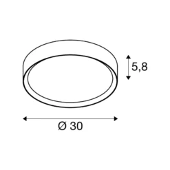 SLV LED-Deckenlampe Decona, Ø 30 cm, weiß/goldfarben, Metall
