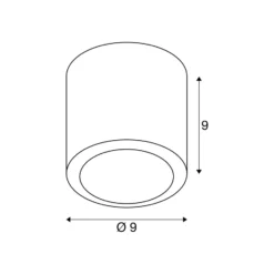 SLV LED-Deckenleuchte Oculus, bronzefarben, 9 cm dim to warm