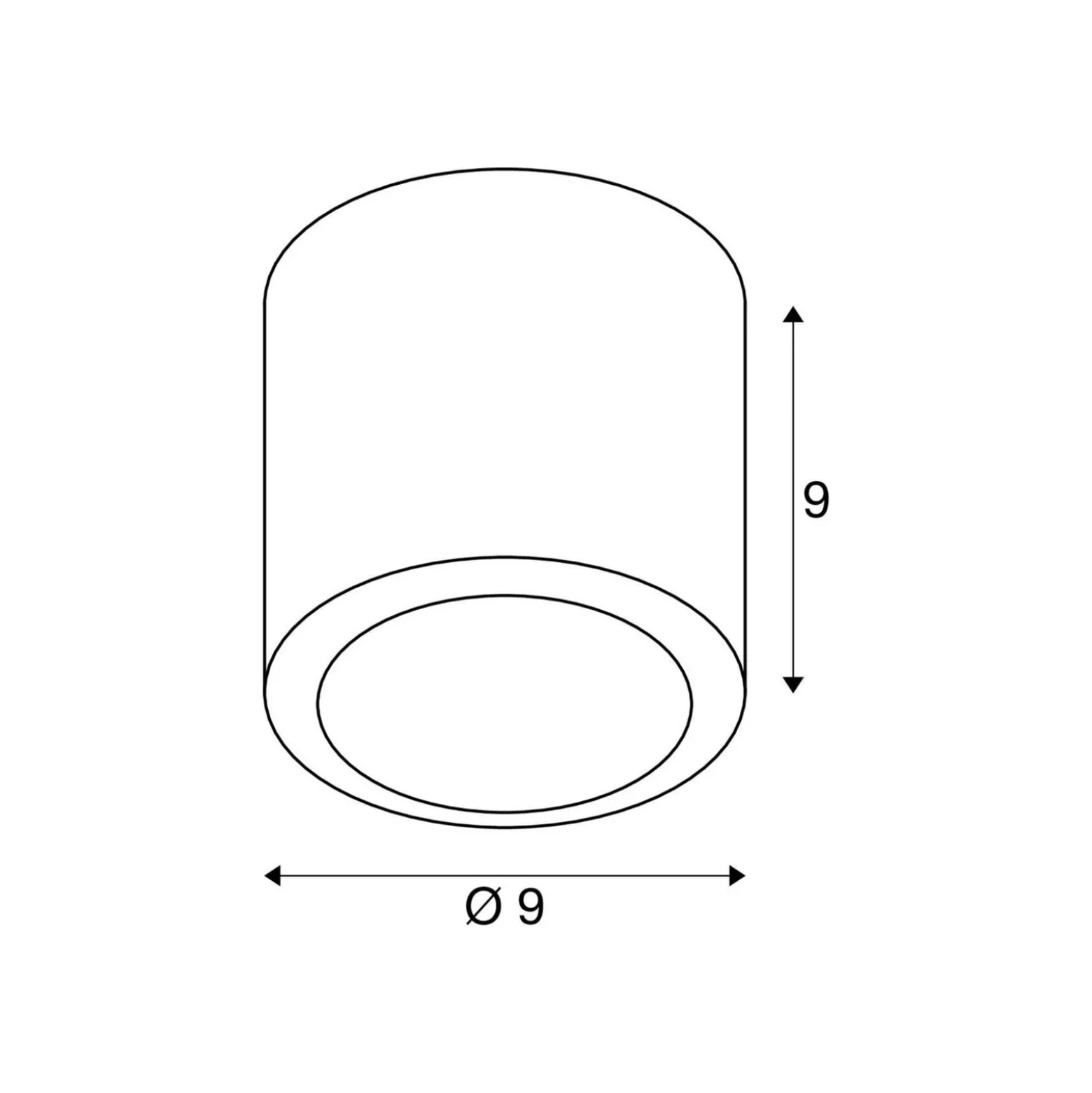 SLV LED-Deckenleuchte Oculus, bronzefarben, 9 cm dim to warm
