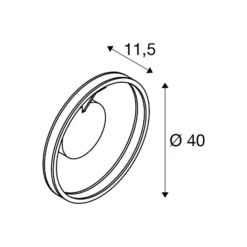 SLV LED-Deckenleuchte One, Ø 40 cm, schwarz, Metall, CCT