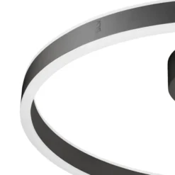 SLV LED-Deckenleuchte One, Ø 60 cm, schwarz, Metall, CCT