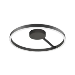 SLV LED-Deckenleuchte One, Ø 60 cm, schwarz, Metall, CCT