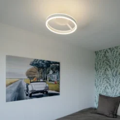 SLV LED-Deckenleuchte One, Ø 40 cm, weiß, Metall, CCT