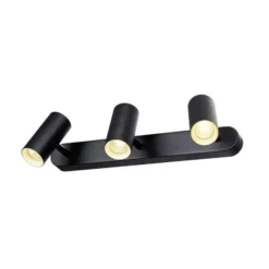 SLV LED-Deckenstrahler Noblo, 3.000 K, schwarz, Länge 40 cm