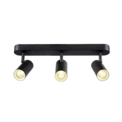 SLV LED-Deckenstrahler Noblo, 3.000 K, schwarz, Länge 40 cm