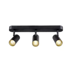 SLV LED-Deckenstrahler Noblo, 2.700 K, schwarz, Länge 40 cm
