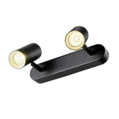 SLV LED-Deckenstrahler Noblo, schwarz, 3.000 K, Länge 24 cm