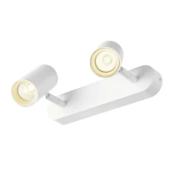 SLV LED-Deckenstrahler Noblo, weiß, 2.700 K, Länge 24 cm