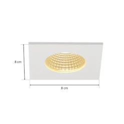 SLV LED-Einbauleuchte Patta-I, weiß, Aluminium, Länge 8 cm