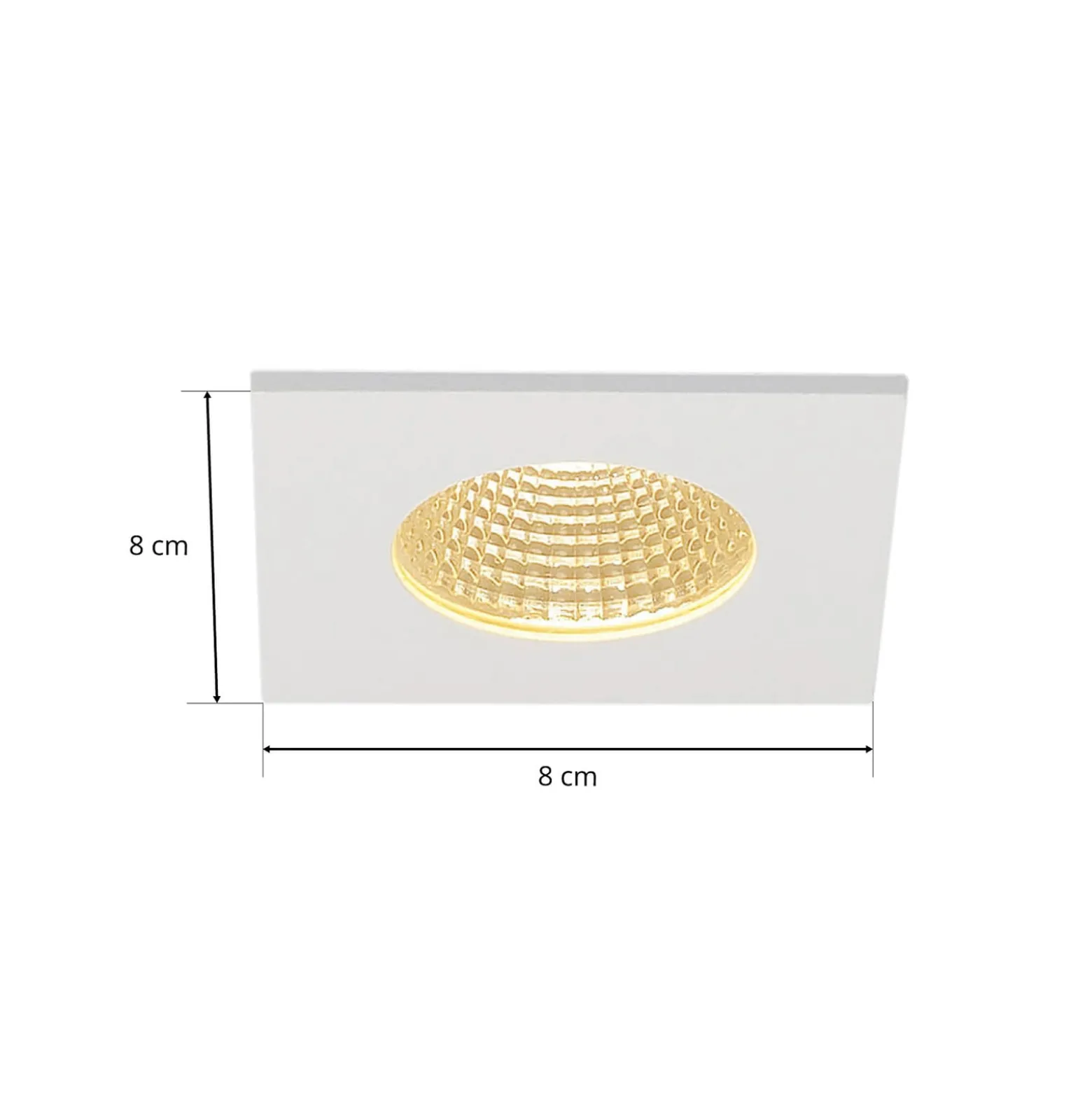SLV LED-Einbauleuchte Patta-I, weiß, Aluminium, Länge 8 cm