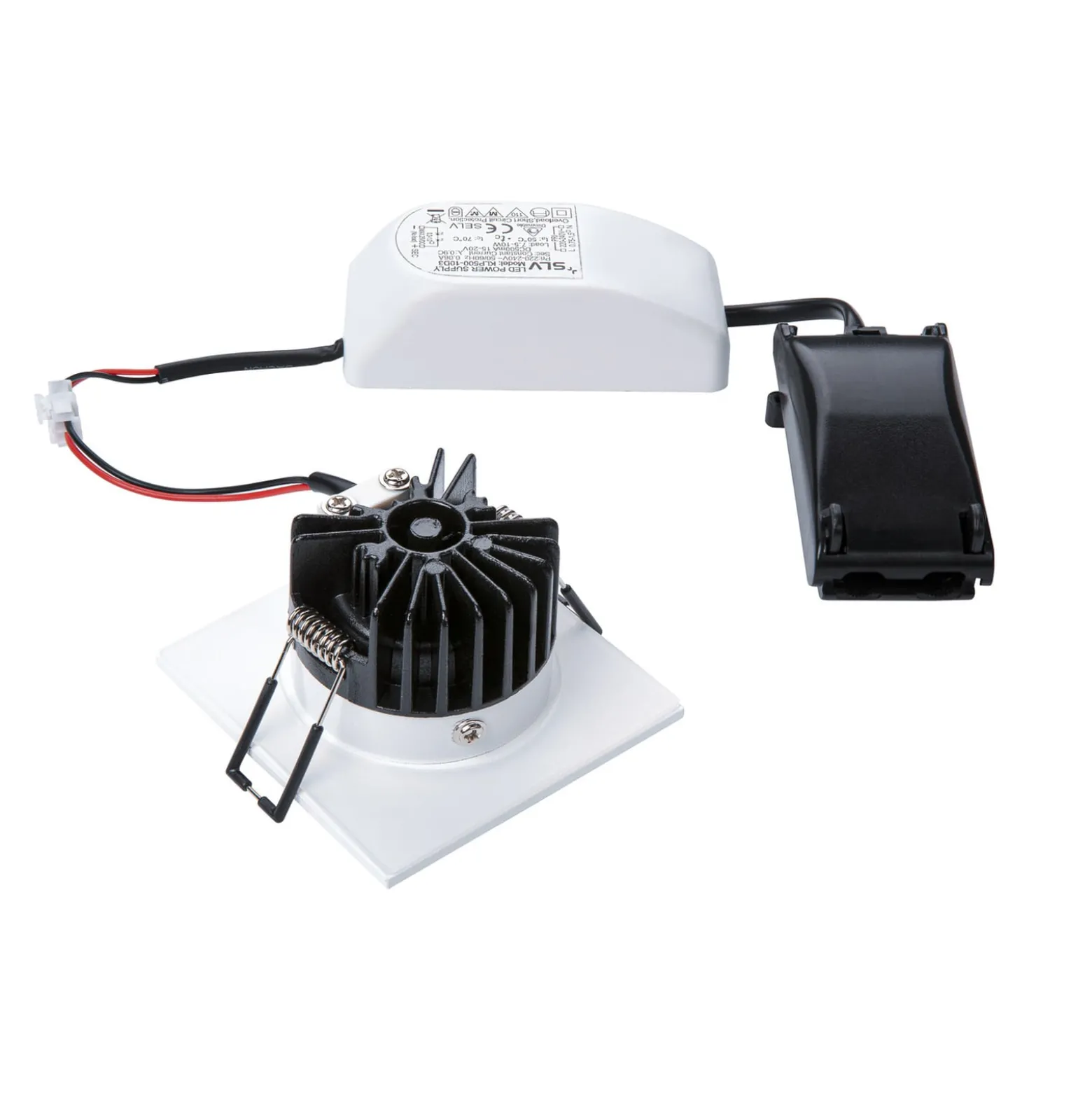 SLV LED-Einbauleuchte Patta-I, weiß, Aluminium, Länge 8 cm