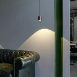 SLV LED-Hängelampe Oculus, kupferfarben, Ø 9 cm, dim to warm