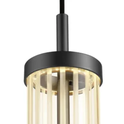 SLV LED-Pendellampe Quimera, bronzefarben, Ø 8 cm, CCT