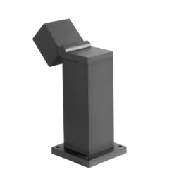 SLV LED-Sockellampe S-Cube 35, anthrazit, Alu, Höhe 35 cm