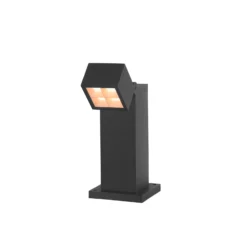 SLV LED-Sockellampe S-Cube 35, anthrazit, Alu, Höhe 35 cm