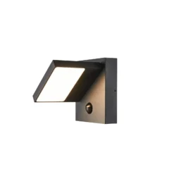 SLV LED-Wandlampe Abridor, anthrazit, Breite 14 cm, Sensor