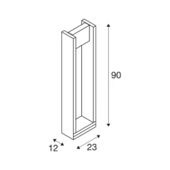 SLV LED-Wegelampe Quad Pole, anthrazit, Alu, Höhe 90 cm
