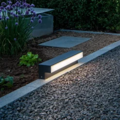 SLV L-Line Out LED-Sockelleuchte CCT, Höhe 10 cm