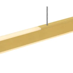 SLV One Linear LED-Hängeleuchte, 140 cm, messing