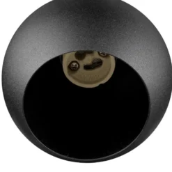 SLV Pendellampe Light Eye 90, schwarz, Ø 9 cm, Metall