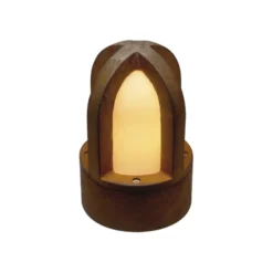 SLV Rusty Cone 24 rostbraune Sockelleuchte 24 cm