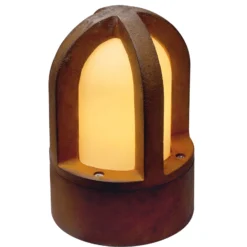 SLV Rusty Cone 24 rostbraune Sockelleuchte 24 cm