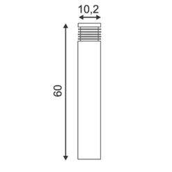 SLV Vap Slim 60 Sockelleuchte aus Edelstahl