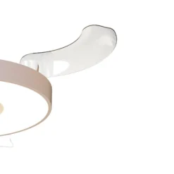 Smart LED-Deckenventilator Coin Mini, beige/weiß, DC, leise