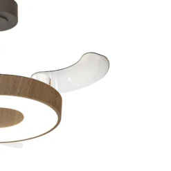 Smart LED-Deckenventilator Coin Mini holz/schwarz DC leise