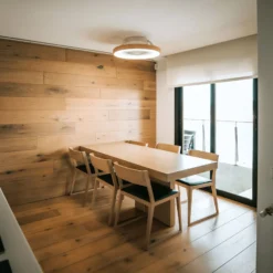 Smart LED-Deckenventilator Tibet, holzfarben, leise, Ø 65 cm