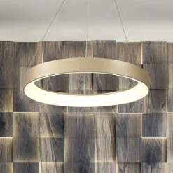 Smart LED-Hängelampe Niseko II, Ø 38 cm, goldfarben, CCT