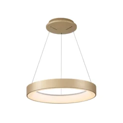 Smart LED-Hängelampe Niseko II, Ø 38 cm, goldfarben, CCT