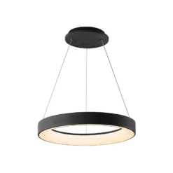 Smart LED-Hängelampe Niseko II, 38 cm, schwarz, CCT, dimmbar