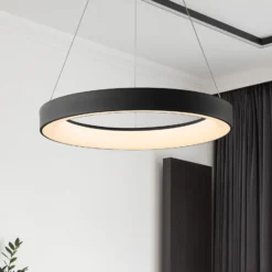 Smart LED-Hängelampe Niseko II, 38 cm, schwarz, CCT, dimmbar
