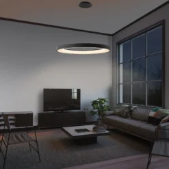 Smart LED-Hängelampe Niseko II, 50 cm, schwarz, CCT, dimmbar