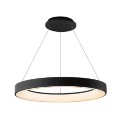 Smart LED-Hängelampe Niseko II, 50 cm, schwarz, CCT, dimmbar