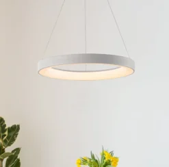 Smart LED-Hängelampe Niseko II, Ø 38 cm, weiß, CCT, dimmbar