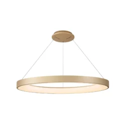 Smart LED-Hängeleuchte Niseko II, Ø 65 cm, goldfarben, CCT