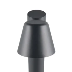 Sockellampe Beni, schwarz matt, Höhe 60 cm, Metall