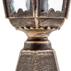 Sockelleuchte 0541, braun-messing
