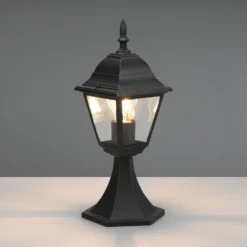 Sockelleuchte Livenza, schwarz, Höhe 39 cm, Aluminium, IP44