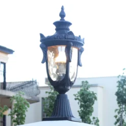Sockelleuchte Philadelphia, bronze/amber, 54 cm, IP43