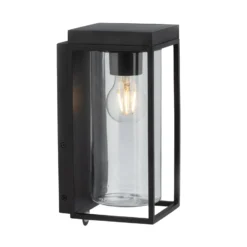 Solar-Außenwandleuchte FLAIR, schwarz, 29 cm, Sensor, IP44