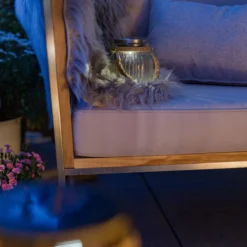 Solarbetriebene LED-Tischleuchte Jar aus Glas