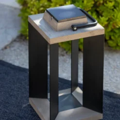 Solarlaterne Teckalu, Duratek/Alu schwarz, 45,5cm