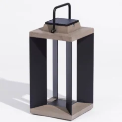 Solarlaterne Teckalu, Duratek/Alu schwarz, 45,5cm