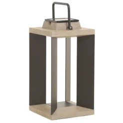 Solarlaterne Teckalu, Duratek/Alu schwarz, 45,5cm